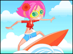 surfing girl